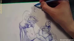 Jouer Regardez cet artiste talentueux créer un sketch hentai torride avec un stylo à bille, mettant en vedette une ado sexy avec de gros seins et un butin parfait en lingerie sexy.