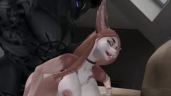 Oynat Krem foxy siyah boğa tarafından işaretlenmiş kıçını var